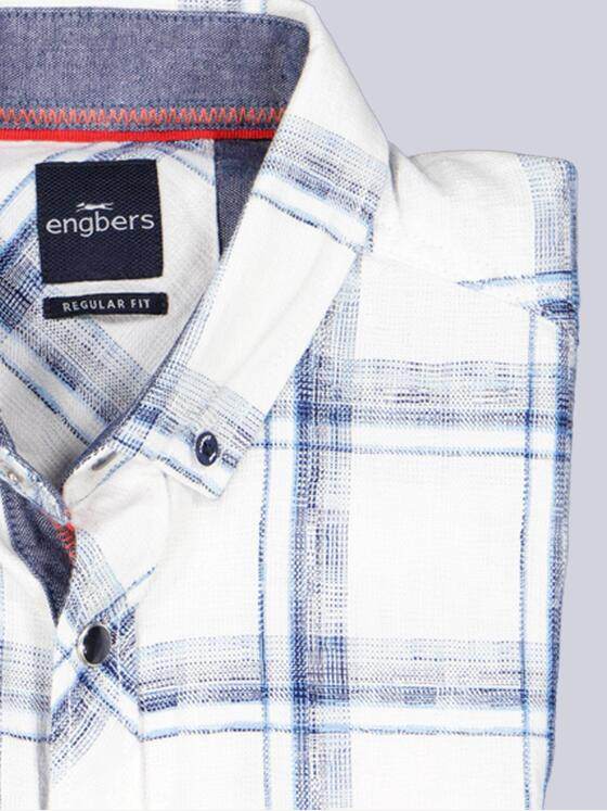 engbers Herren Kurzarm-Hemd kariert Brilliantblau 38900