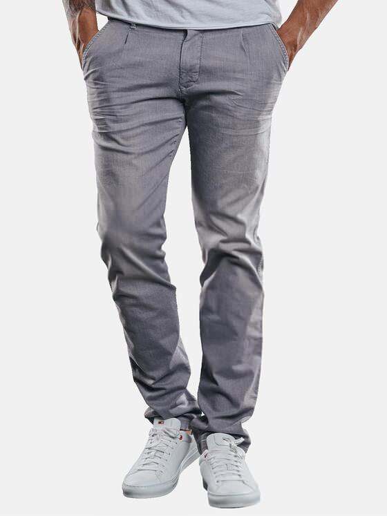 emilio adani Herren Chino im Jeans-Look aus leichter Baumwolle Grau 29630