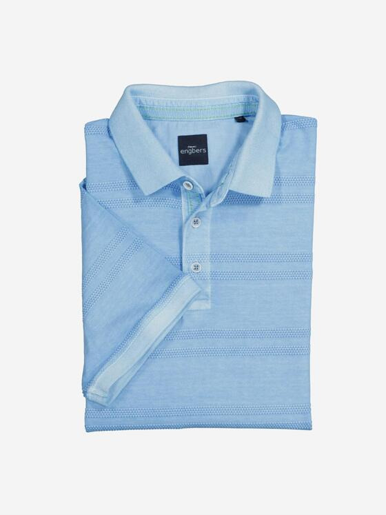 engbers Herren Polo-Shirt strukturiert Blau 36838