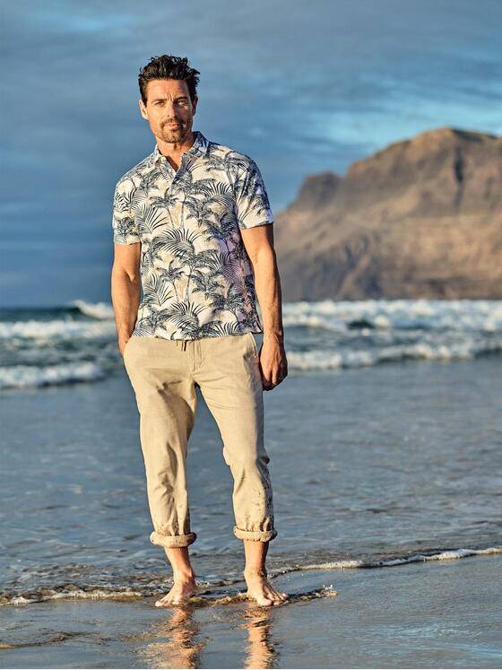 engbers Herren Polo-Shirt gemustert Reinweiss 38885