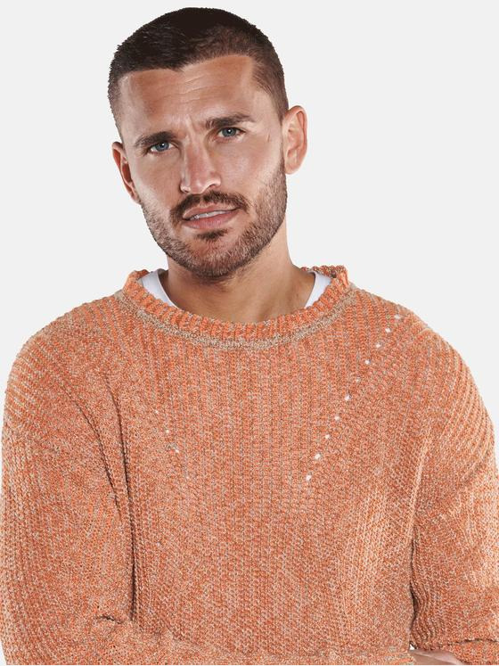 emilio adani Herren Pullover meliert Orange 33925