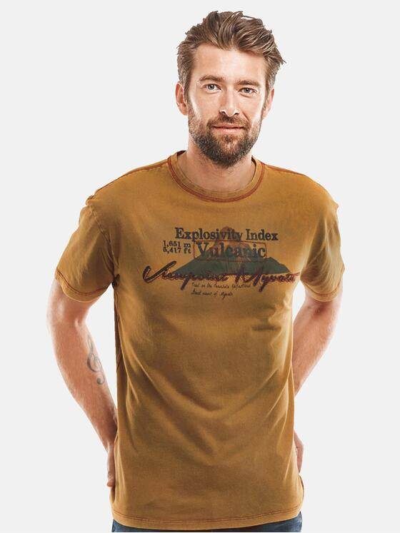 engbers Herren Rundhals T-Shirt Ockergelb 23865