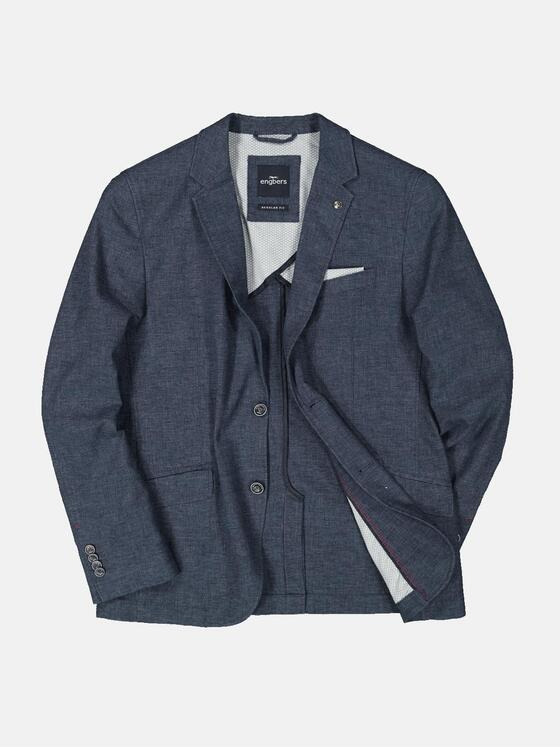 engbers Herren Freizeit-Sakko mit Leinenanteil Blau 34497