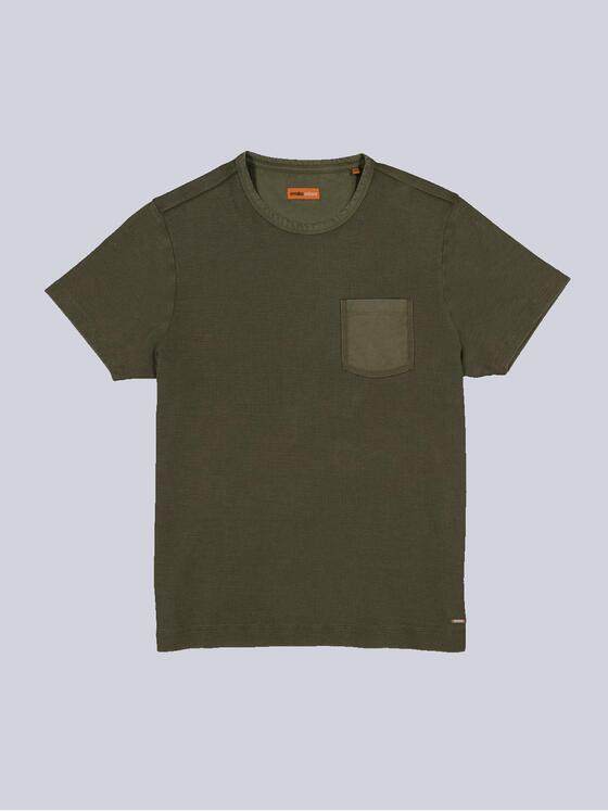 emilio adani Herren T-Shirt gemustert Grün 35353