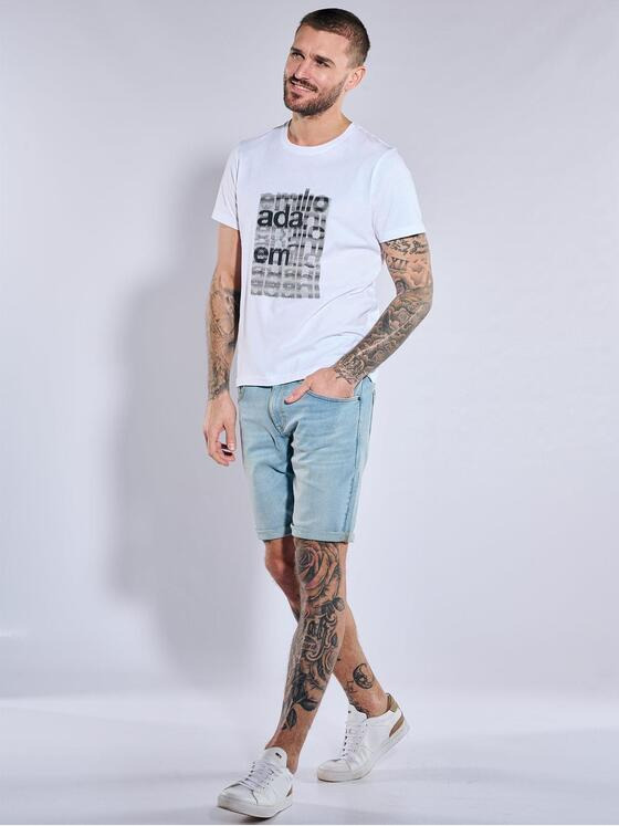 emilio adani Herren T-Shirt regular Weiß 37113