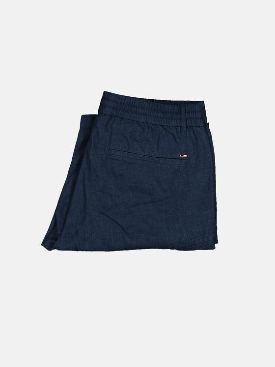 emilio adani Herren Bermuda-Cargo mit Leinen-Anteil Blau 33208