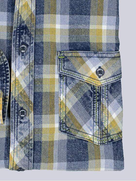 engbers Herren Langarm-Hemd kariert Gruen 36127