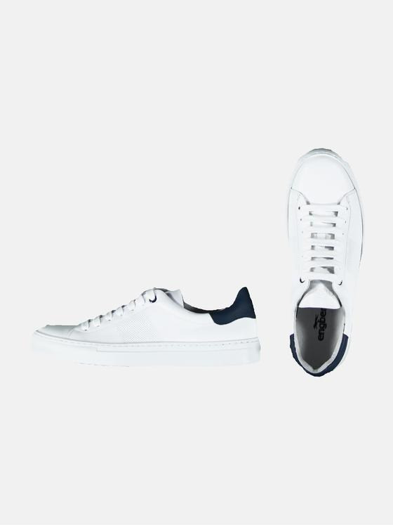 engbers Herren Trendiger Leder-Sneaker Reinweiss 29118