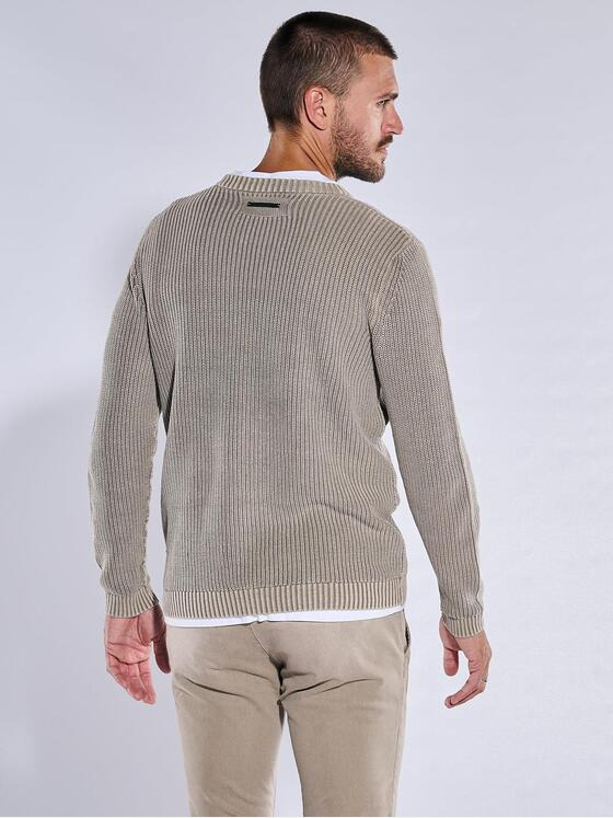 emilio adani Herren Pullover uni Beige 37786