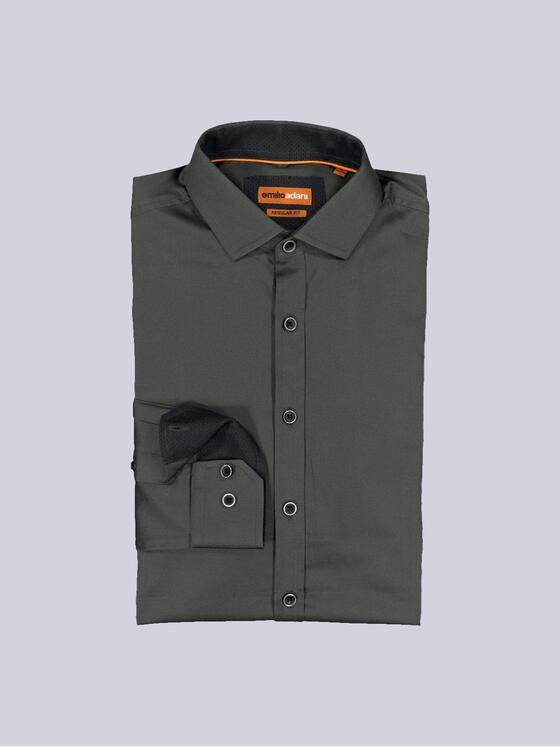 emilio adani Herren Langarm-Hemd "My Favorite" Oliv 35156