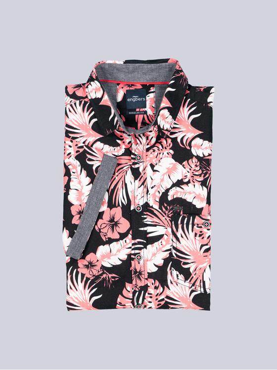 engbers Herren Kurzarm-Hemd gemustert Hellrot 38876