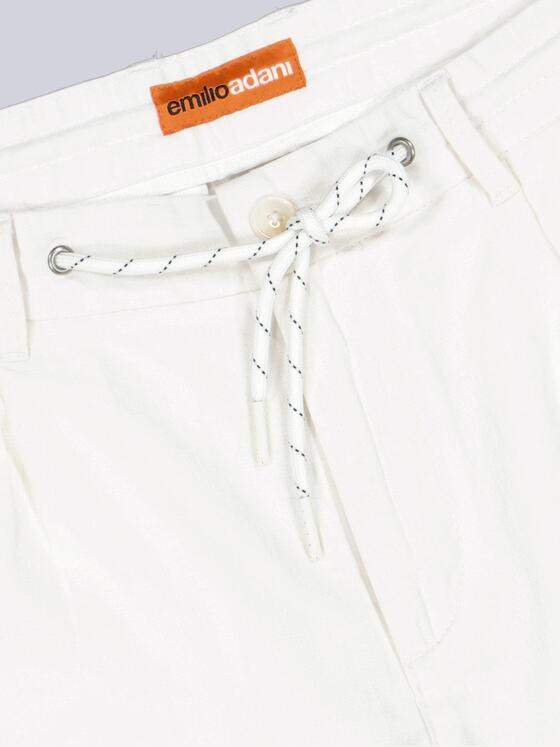 emilio adani Herren Bermuda mit Leinenanteil Reinweiss 38621