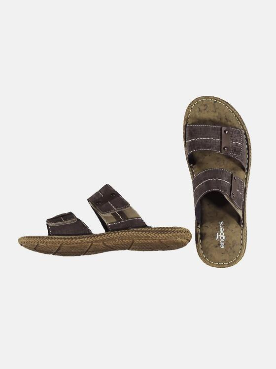 engbers Herren Modische Pantolette mit weichem Fußbett Anthrazit 31665