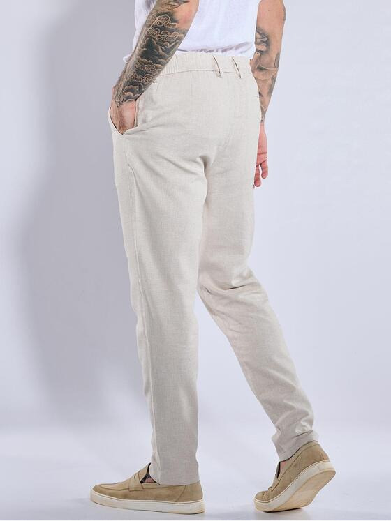 emilio adani Herren Anzug-Hose slim fit Beige 36541
