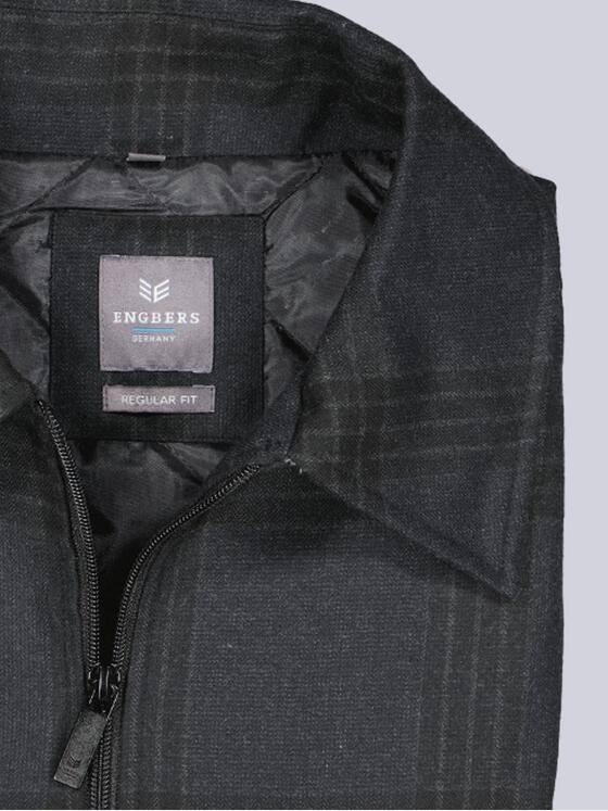 ENGBERS GERMANY Herren Overshirt in Wolloptik Saphirblau 39803