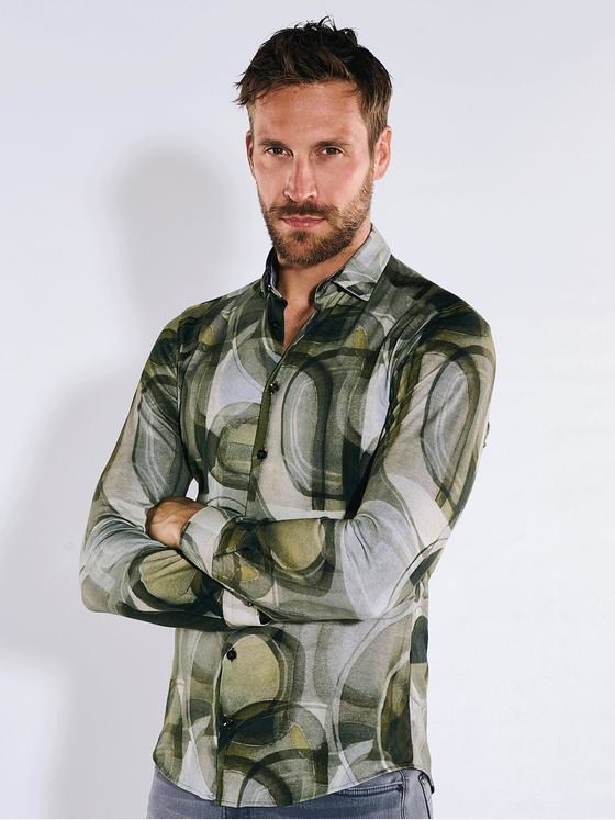 emilio adani Herren Langarm-Hemd slim fit Braun 36220