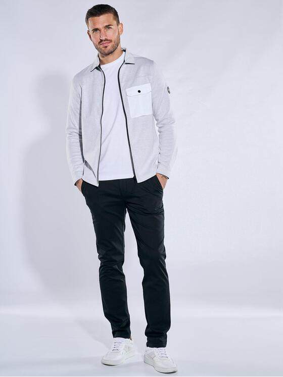emilio adani Herren Overshirt mit Zipper Grau 38305