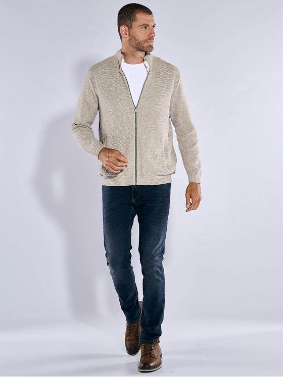 engbers Herren Strickjacke mit Zipper Braun 37614