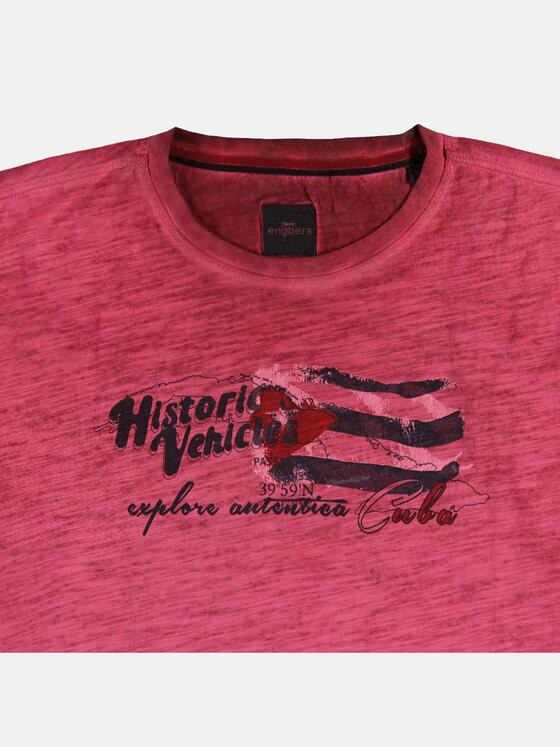 engbers Herren Rundhals T-Shirt Karminrot 23804