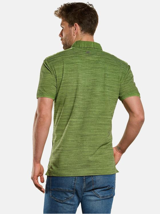engbers Herren Polo-Shirt gestreift Grasgruen 33037