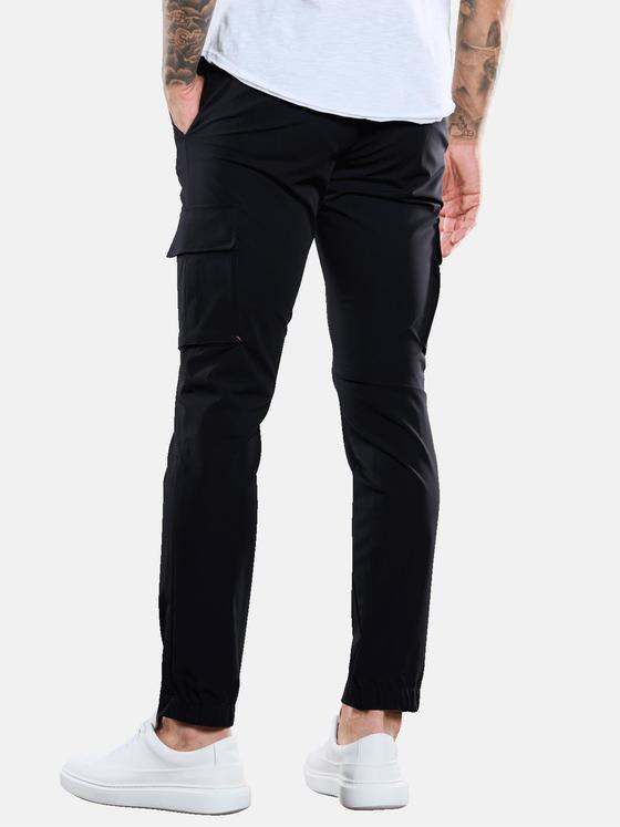 emilio adani Herren Cargo-Hose Schwarz 33325