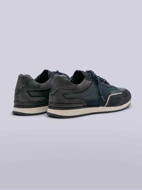 engbers Herren Ledersneaker sportiv Marineblau 39348