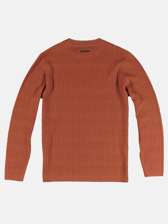 emilio adani Herren Pullover aus Merinowolle Orange 32064