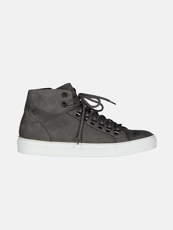 emilio adani Herren High-Sneaker aus Nubukleder Grau 31935