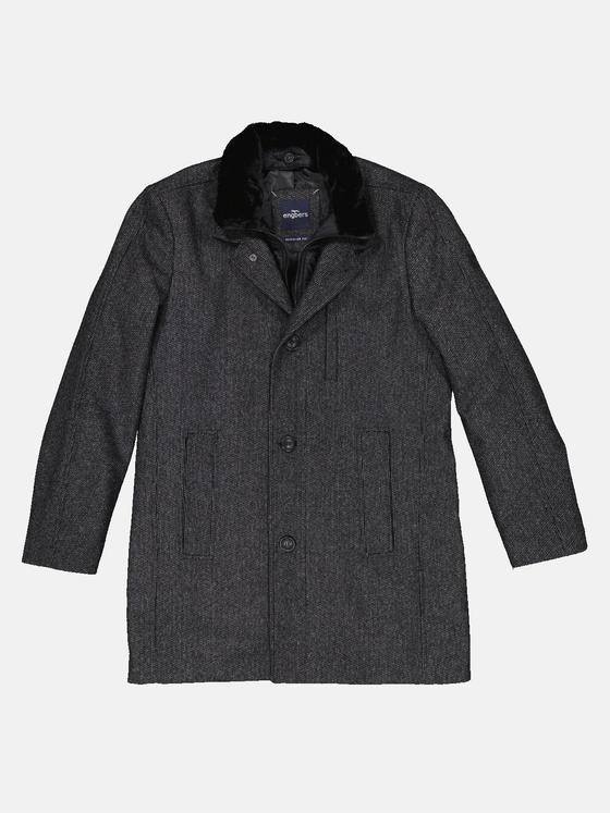 engbers Herren Mantel mit heraustrennbarem Inlet Grau 32260