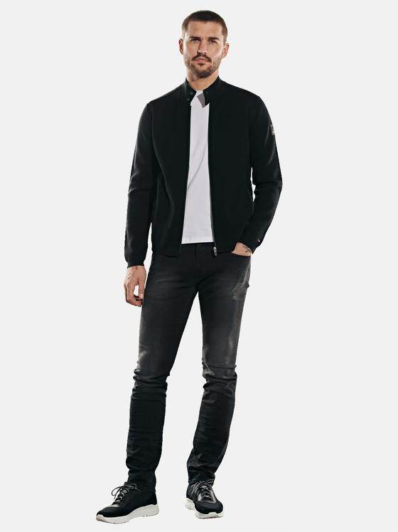 emilio adani Herren Strick-Cardigan Schwarz 32032