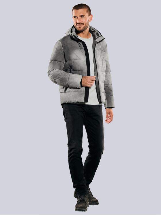 emilio adani Herren Steppjacke mit Kapuze Grau 35426