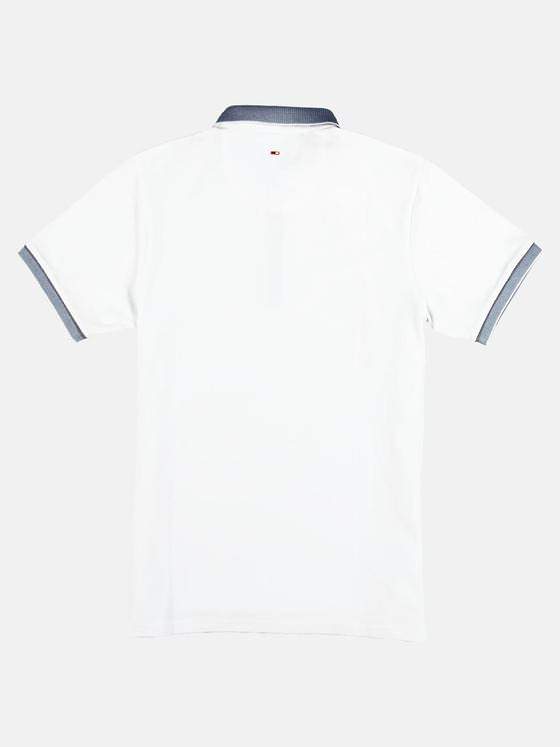 emilio adani Herren Detailverliebtes Poloshirt Weiß 29246