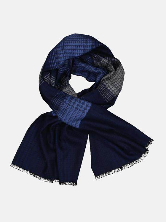 engbers Herren Schal gemustert Indigoblau 32365