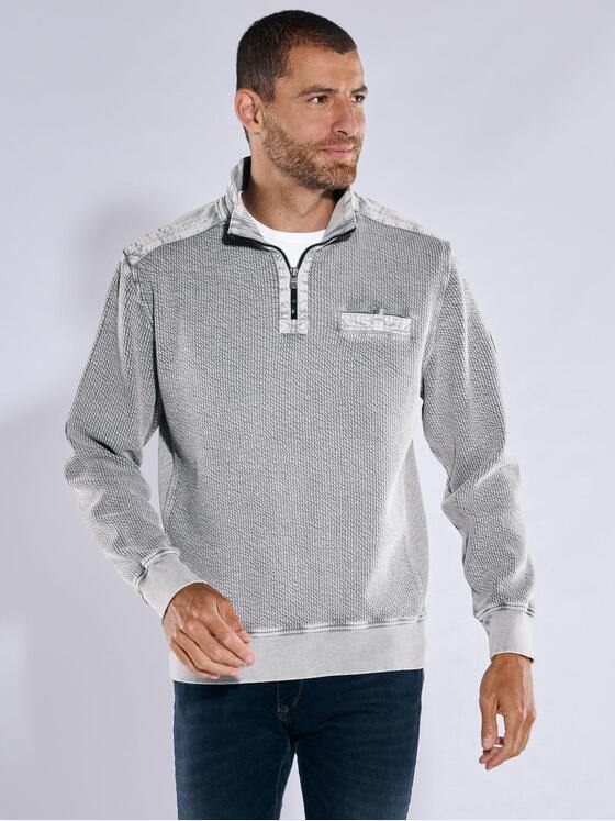 engbers Herren Sweatshirt strukturiert Silbergrau 37739