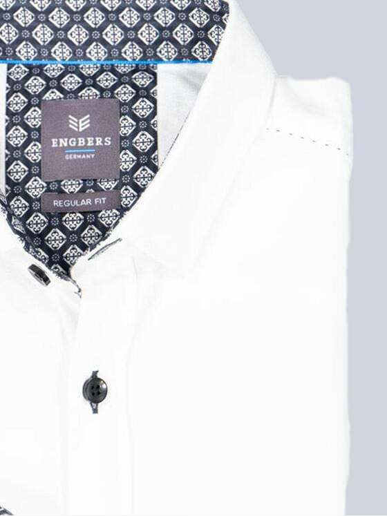 ENGBERS GERMANY Herren Hemd uni Reinweiss 39356
