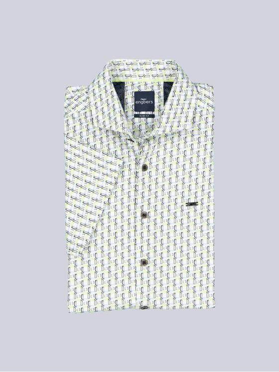 engbers Herren Kurzarm-Hemd gemustert Hellgruen 38951