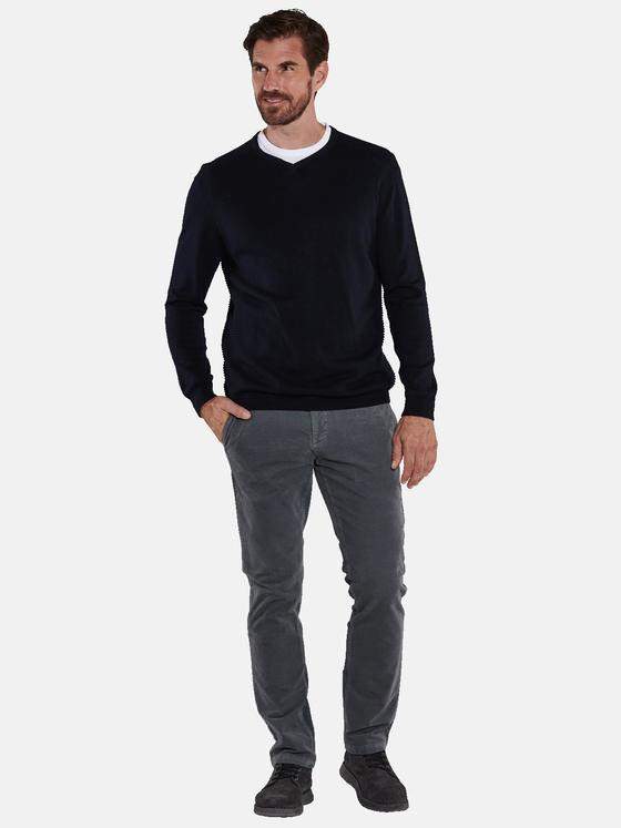 engbers Herren Pullover uni Blau 35849