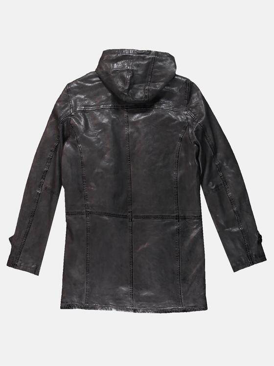 emilio adani Herren modischer Leder-Parka Grau 30197