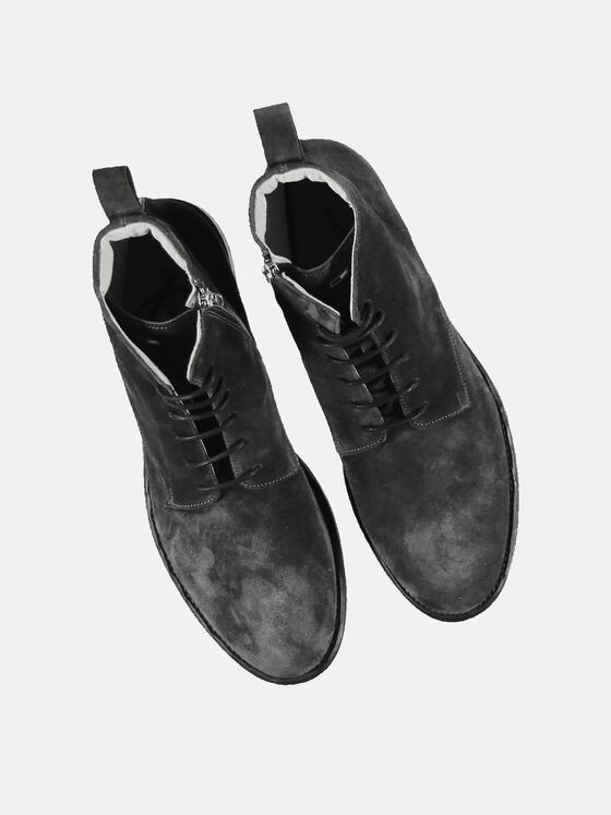 emilio adani Herren Boots aus Veloursleder Grau 31938