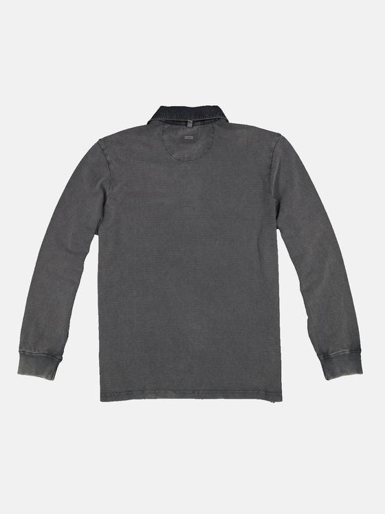 engbers Herren Langarm-Shirt gestreift Kieselgrau 33771