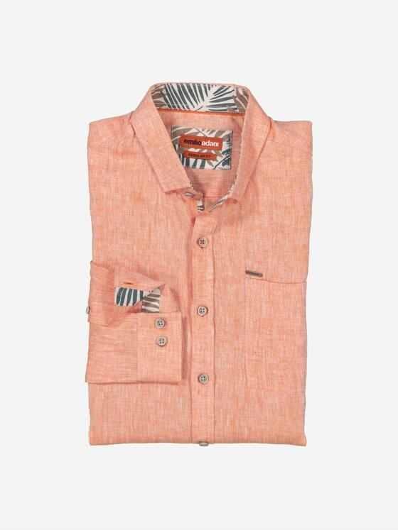 emilio adani Herren Langarm-Hemd uni Orange 36854