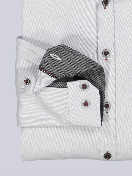 engbers Herren Langarm-Hemd uni Grau 35325