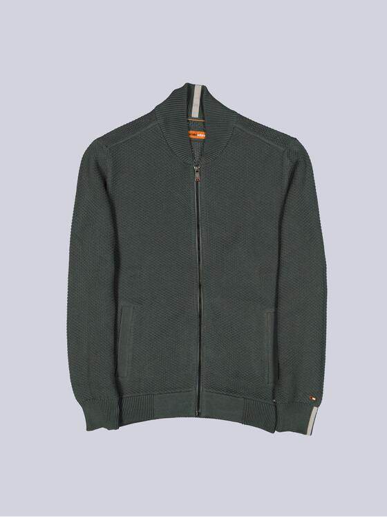 emilio adani Herren Cardigan im Bomber-Schnitt Dunkelgruen 39983