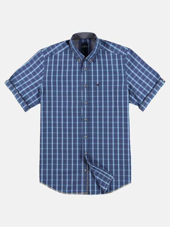 engbers Herren Hemd kariert Saphirblau 29755