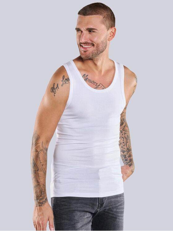 emilio adani Herren Tank Top Reinweiss 32803