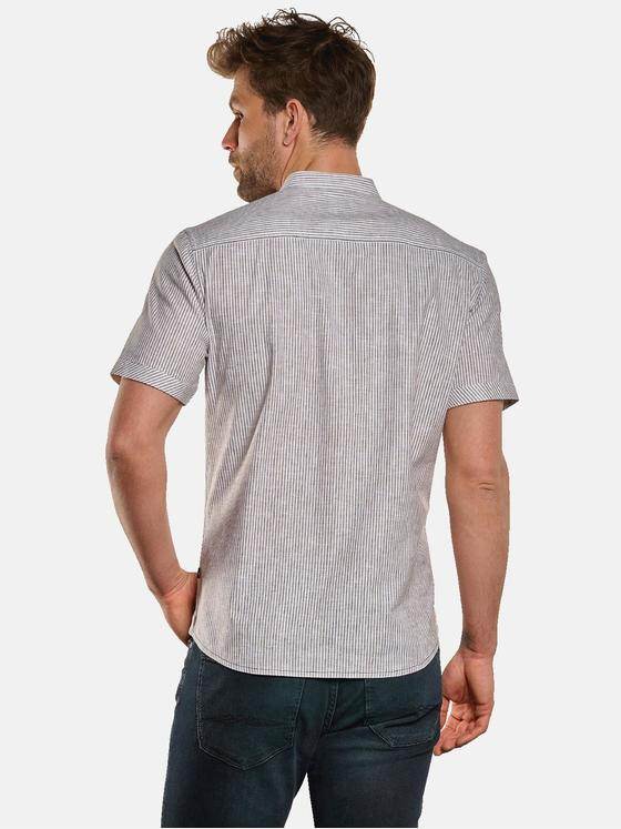 engbers Herren Kurzarm-Hemd gestreift Braun 33245