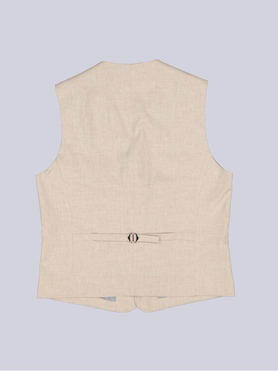 emilio adani Herren Sakko-Weste slim fit Beige 38464