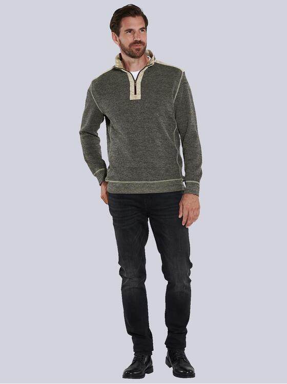 engbers Herren Sweatshirt mit Stehkragen Braun 35644