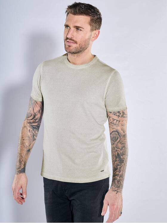 emilio adani Herren T-Shirt strukturiert Beige 38624