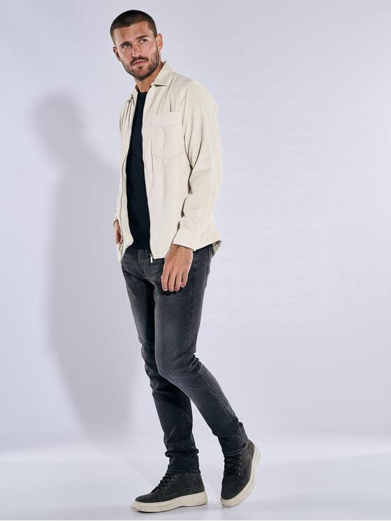 emilio adani Herren Overshirt mit Zipper Beige 37562